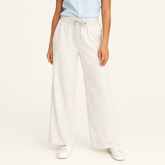 Ulla Johnson Clarke Preppy Travel Relaxed Wide Leg Lounge Pants Mist Gray Small - Picture 2 of 16